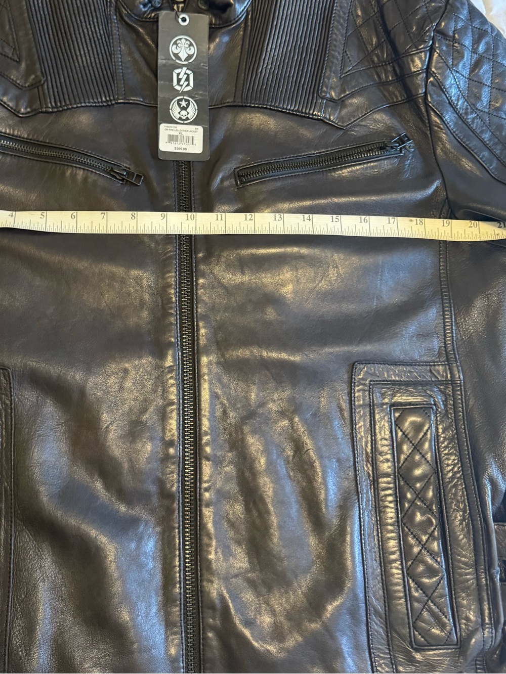 Affliction Men's Black Leather Jacket - Picture 5 of 5